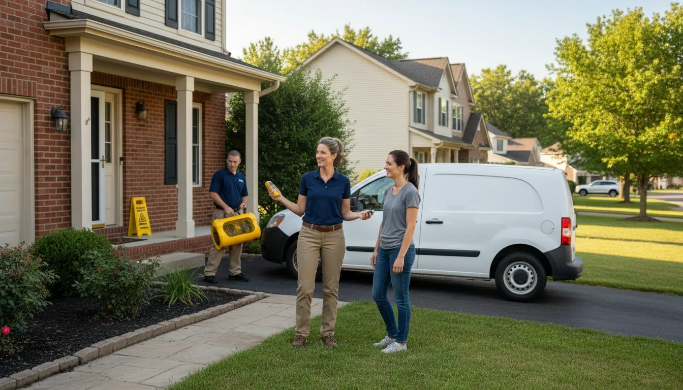 Residential water damage restoration in Wheaton, IL